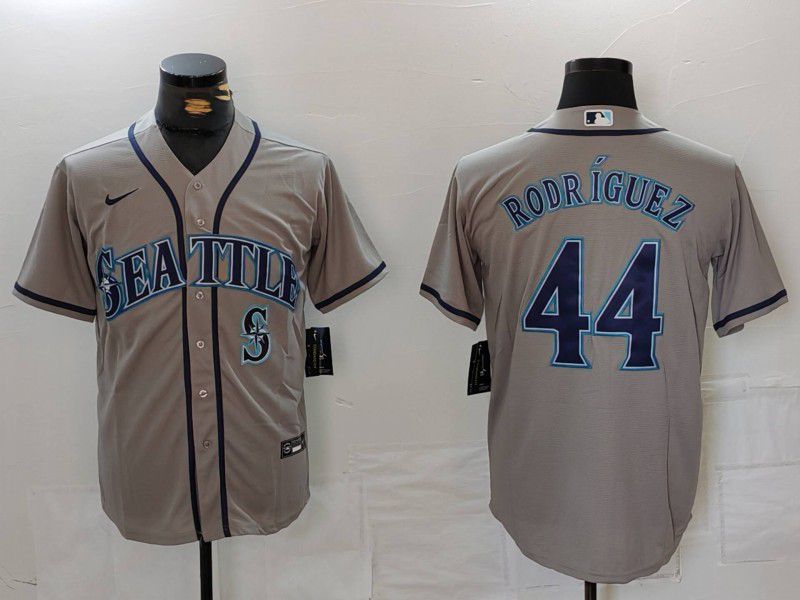 Men Seattle Mariners #44 Rodr iguez Grey Game 2024 Nike MLB Jersey style 2->seattle mariners->MLB Jersey
